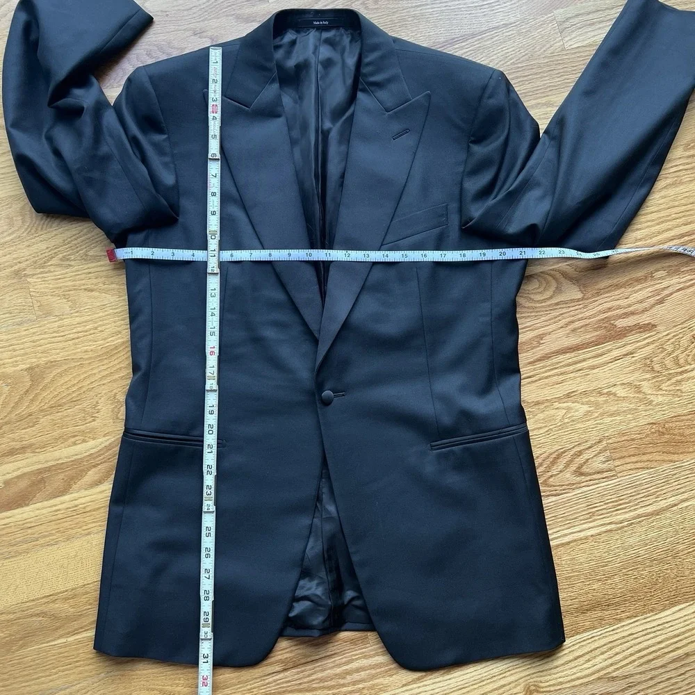 Ermenegildo Zegna Blazer 52‎ EU 44 US Black Roma Fit Italy Made Wool Sport Coat